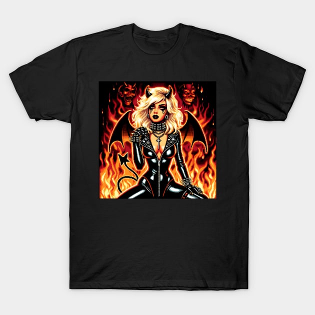 devil girl - succubus devil girl T-Shirt by vaporgraphic